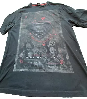 Buy Mens Black Superman T.Shirt Size Small/Medium 38” Chest   In VGC Grey Red Fab • 6.99£