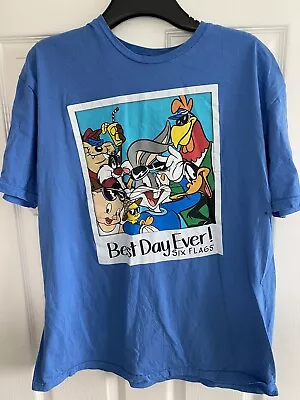 Buy Six Flags Looney Tunes Best Day Ever Tshirt XL • 15£