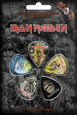 Buy Iron Maiden - Faces Of Eddie (new) (gift) Plectrum Pack Official Band Merch • 6.65£