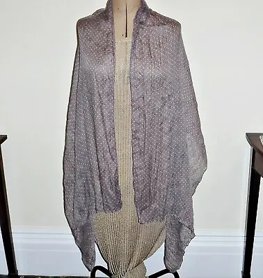 Buy *wow Cool Janes Crinkle Cotton Voile Wrap Stole Shrug Scarf Shawl Puce Polka Dot • 9.95£