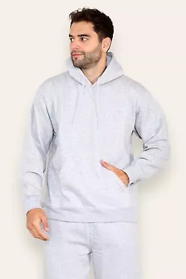 Buy Mens Sweatshirt Pullover Hoodie Fleece Hoody Plain Hooded Top Drawstring S-5XL • 7.99£