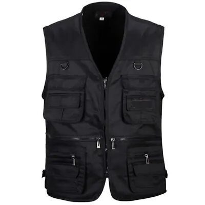 Buy NUMID Mens Waistcoat Gillet Multi Pockets Workwear Body Warmer Vest Fisherman • 20.99£
