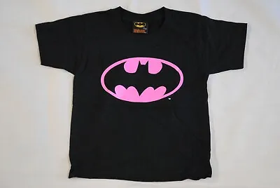 Buy Batman Pink Bat Logo Dc Comics Child Kids T Shirt New Official Superhero Rare • 6.99£