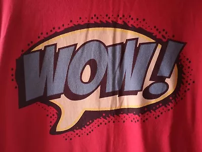 Buy Red Comic Book ‘WOW’ Graphic T-Shirt, Bullfrog Brand • 11.30£