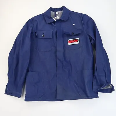 Buy VINTAGE French Denim EU Worker CHORE Work Shirt Jacket Deadstock SZ S (M2646) • 25.95£