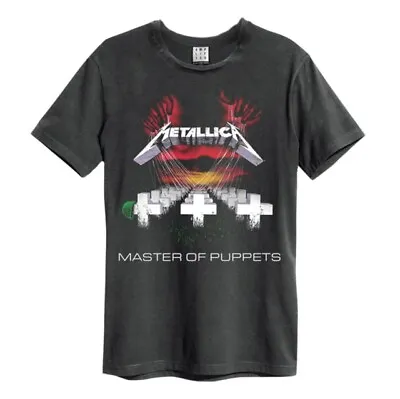 Buy Metallica - Masters Of Puppets Amplified Vintage Charcoal  T-Shirt • 20.29£