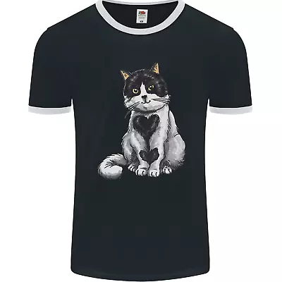 Buy I Love Cats Cute Kitten Mens Ringer T-Shirt FotL • 9.99£