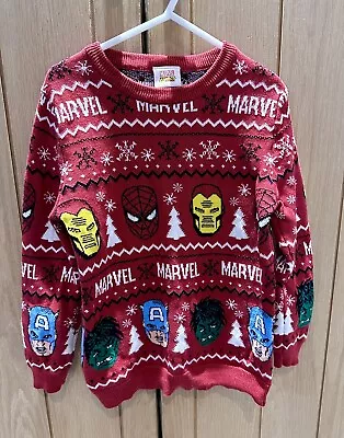 Buy Marvel Boys Christmas Jumper Age 7 • 1.99£