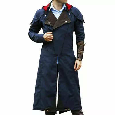 Buy Unity Creed Arno Dorian Men's Assassin's Denim Cloak Cosplay Costume Hoodie Coat • 83.12£