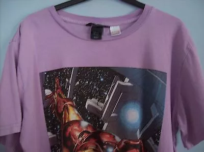 Buy  T Shirt H & M Unisex Young Marvel  Iron Man Light Purple Size EUR 170 • 11.31£