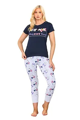 Buy Womens Ladies Disney Pyjamas PJ Top Bottoms Set Loungewear Cotton Size 6-22 • 14.99£