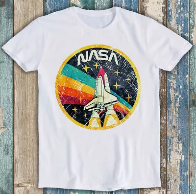 Buy NASA T Shirt Distressed Logo Space Agency Vintage Tee M23 • 6.35£