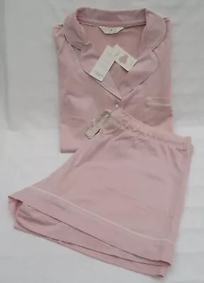 Buy Ladies Marks And Spencer Soft Pink Short Pyjamas With Cool Comfort Size L • 16.50£