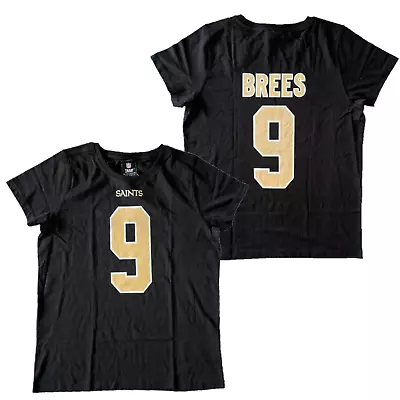 Buy New Orleans Saints T-Shirt (Size L) Women's NFL Drew Brees 9 Top - New • 11.99£