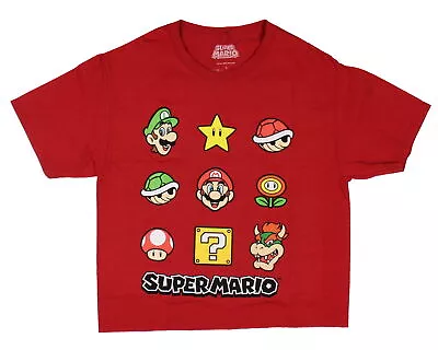 Buy Super Mario Women's Luigi Mario Bowser Boyfriend Style Raw Hem T-Shirt • 12.24£