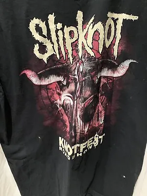 Buy 2019 KNOTFEST Roadshow Concert Tour Shirt SLIPKNOT GOJIRA VOLBEAT BEHEMOTH Sz L • 33.78£