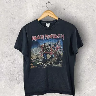 Buy VTG Iron Maiden The Trooper Black Graphic T-Shirt M • 17.95£