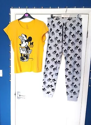 Buy Ladies XS 6-8 Girls Disney Minnie Mouse Pyjamas Pjs Full Length Trousers Top • 2.99£