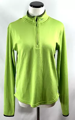 Buy Brooks Running Equilibrium Womens Long Sleeve 1/4 Zip Shirt W Reflective Trim M • 23.62£