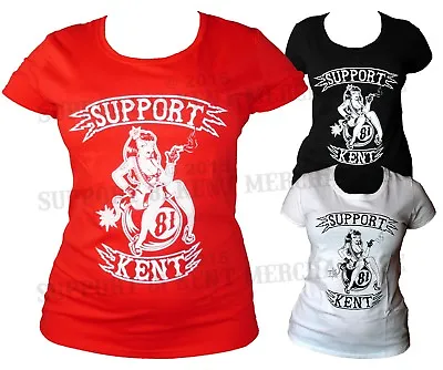 Buy SUPPORT 81 KENT HELLS ANGELS ENGLAND Ladies Womens Girls T Shirt BIG RED MACHINE • 15£