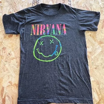 Buy Nirvana T Shirt Small S Grey Mens Graphic Band Music • 8.99£
