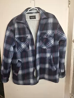 Buy Men’s : Medium : Oujian Fur Lined Check Lumberjack Flannel Fleece Jacket/shirt. • 2.99£