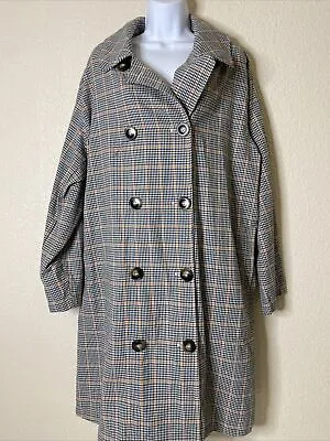 Buy NWT Forever 21 Women Size L Micro Plaid Jacket Sensemill By Ro & Ha Peacoat • 7.10£