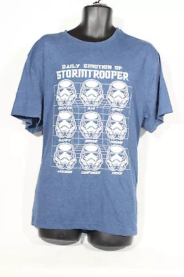 Buy Stormtrooper Star Wars T-Shirt 2XL Blue Graphic Print Daily Emotions Mens • 11.99£