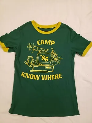 Buy Stranger Things Camp Know Where '85 Dustin T-Shirt Size XS • 19.28£