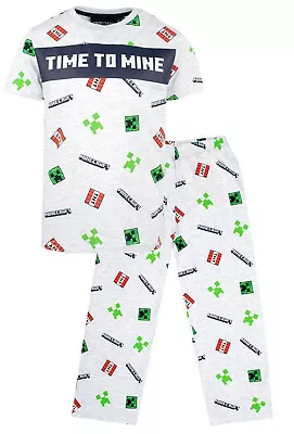 Buy Minecraft - Minecraft Boys Short Sleeve Pyjama Set - Pjs With Minecraft Creeper • 15.99£