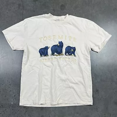 Buy John Galt T Shirt Womens One Size White Yosemite Bears Short Sleeve Nature Crew  • 14.17£