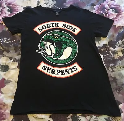 Buy Riverdale Rare Official - South Side Serpents- Black Tee Shirt - Ladies U.K. 8 • 6£