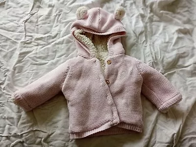 Buy Matalan Baby Girls Pink Hooded Jacket Newborn • 2£