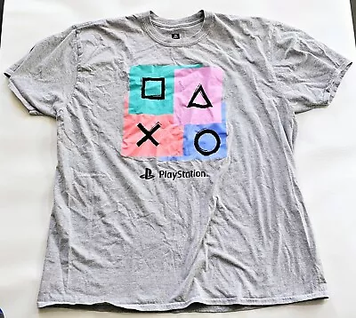 Buy Official PlayStation T-shirt Top Tee Shirt Small Grey Sony Gaming 2XL XXL  • 5.99£