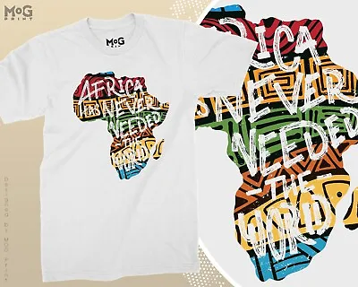 Buy Africa Map T-shirt African Beauty Art Map Print Nature Lover Of Africa Gift Tee • 10.99£