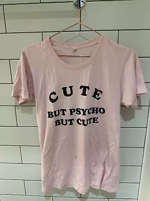 Buy Cute But Psycho But Cute Baby Pink Tee Size M • 6.99£