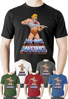 Buy He Man And The Masters Of The Universe Tee 80s Kids Cartoon T-Shirt Top Clothing • 15.50£
