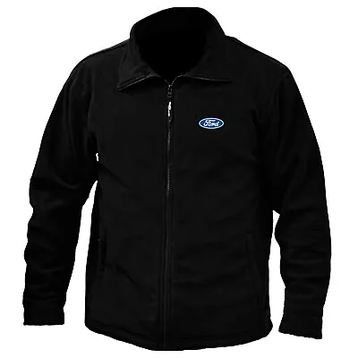 Buy Ford Logo Embroidered Anti Pill Full Zip Fleece Jacket Workwear Sport Outdoor • 28.99£