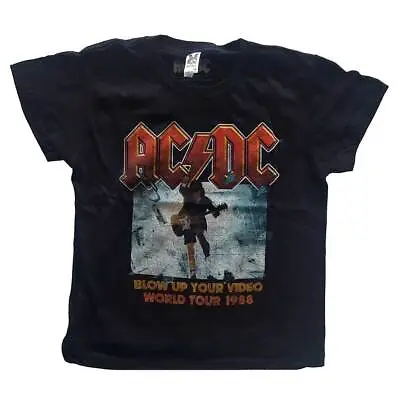 Buy AC/DC - Kids T- Shirt - Blow Up Your Video -  Black  Cotton  • 15.99£