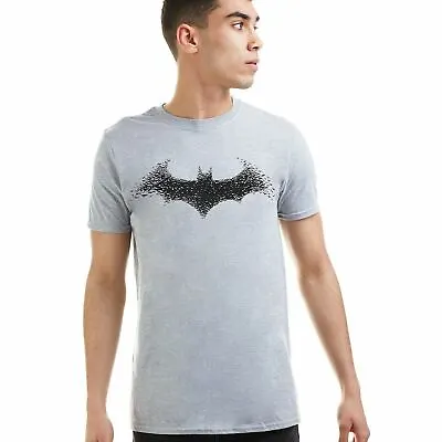 Buy Official DC Comics Mens Batman Logo T-shirt Grey Sizes S -2XL • 13.99£