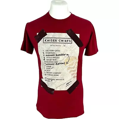 Buy Kaiser Chiefs T Shirt Red Medium Tour Concert Tee Y2k Tour T Shirt 2000s Gildan • 22.50£