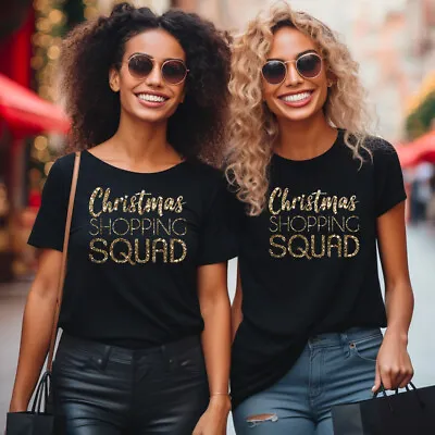 Buy Christmas Shopping Squad T Shirts Funny Besties Best Friends Sisters Trip Gift • 14.99£