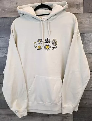 Buy Urban Outfitters Hoodie Oversized Womens Size Small Big Nature Print Ivory Hoody • 30£