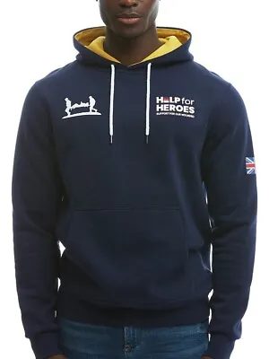 Buy Help For Heroes Men's Heritage Pullover Hoody In Navy • 38£
