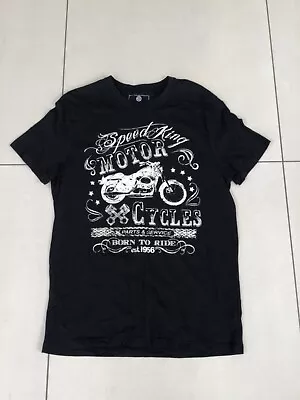 Buy Men's Black Motorcycle T-Shirt Size M • 3.50£