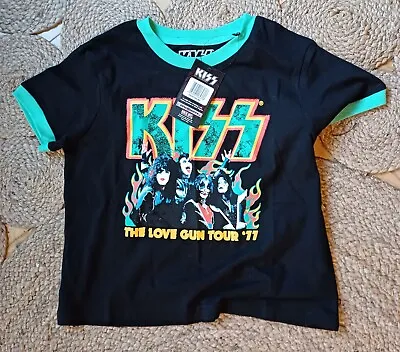 Buy KISS The Love Gun Tour 1977 Licensed Rock Off Tee T-Shirt Kids • 7£