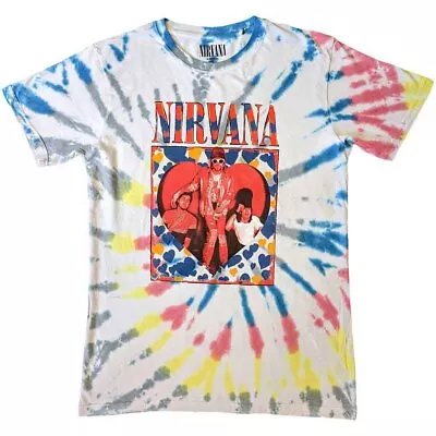 Buy Nirvana White Dip-Dye Wash Medium Unisex T-Shirt NEW • 17.99£