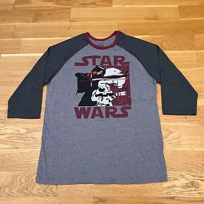 Buy Disney Star Wars Raglan 3/4 Sleeve T Shirt 2XL Baseball Tee Disneyland Kylo Ren • 10.49£