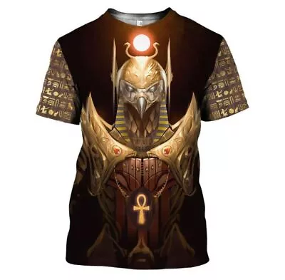Buy New Unisex T Shirts Digital 3D Printed Harajuku Style Ancient Egyptian God Horus • 19.99£