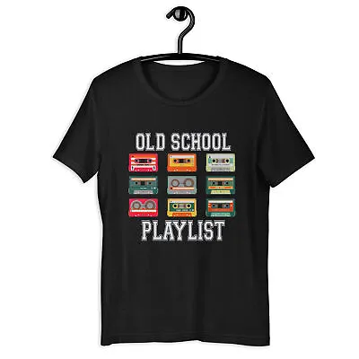 Buy Old School Playlist Cassettes Retro Printed Unisex T Shirt - Tape, Music,Vintage • 12.99£